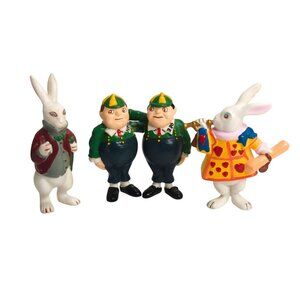 Yarto Alice in Wonderland PVC Figures Tweedledee Tweedledum Rabbit 1995